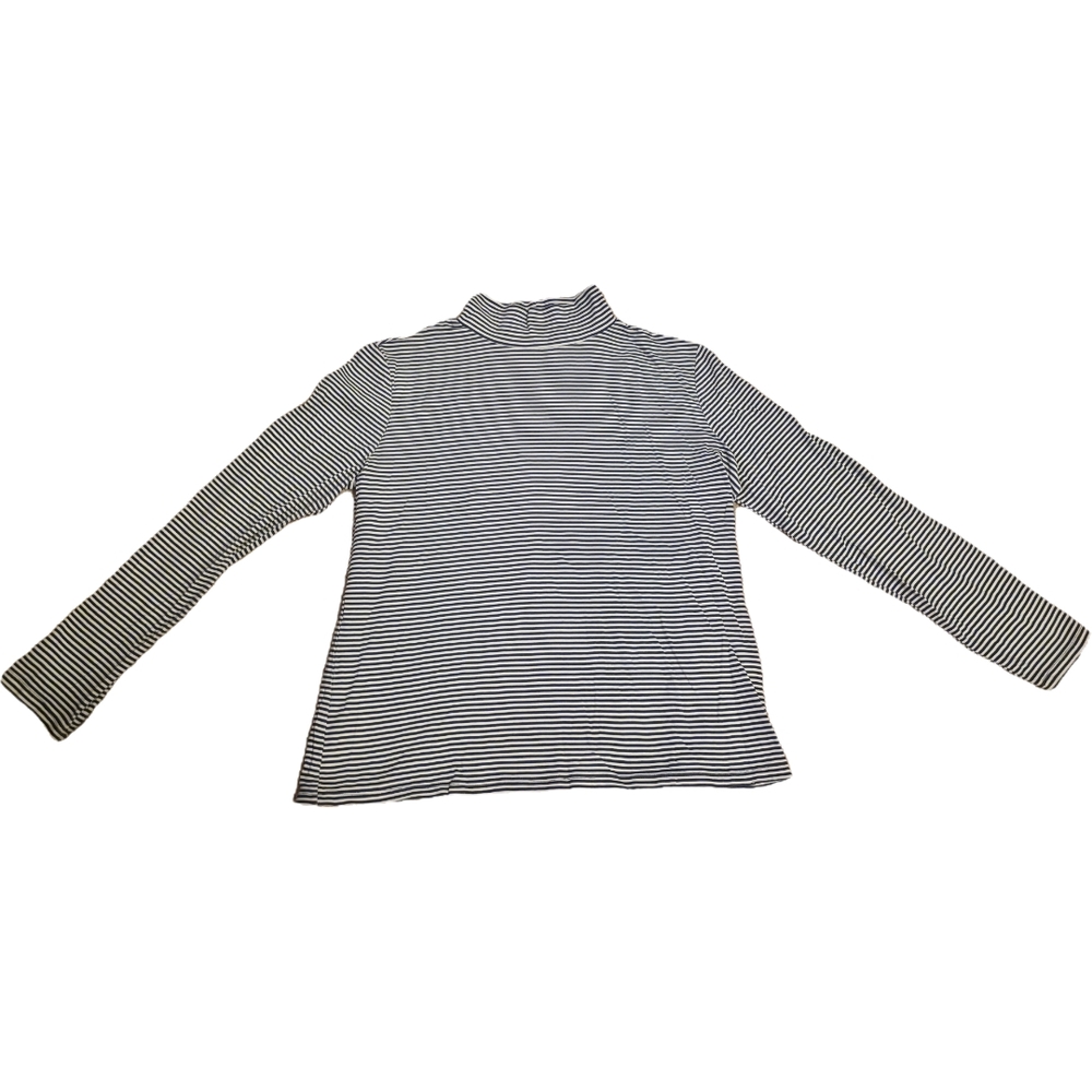 Croft & Barrow Cream Striped Turtleneck